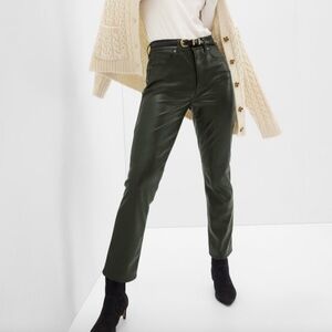 Gap High Rise Vegan Leather Vintage Slim Pants-Size 25/0